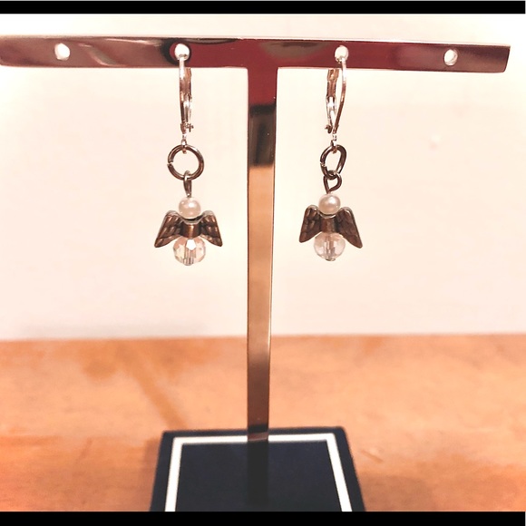 Angel Lever-back Earrings— Designed and Handcrafted By Me 🥰 - Picture 2 of 7
